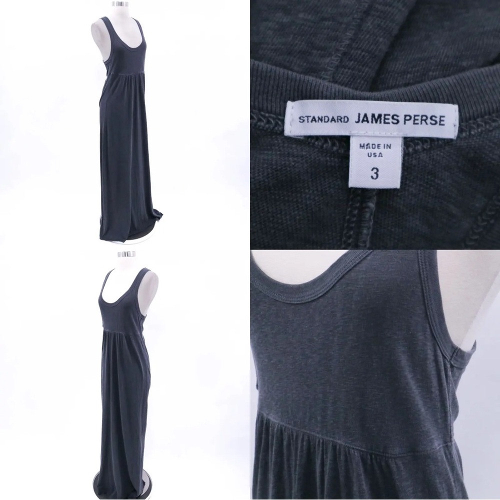 James Perse Charcoal Sleeveless Maxi Dress